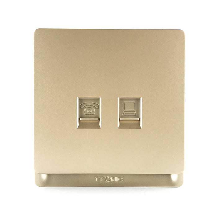 Gold Telephone + PC Socket (Cat 6)