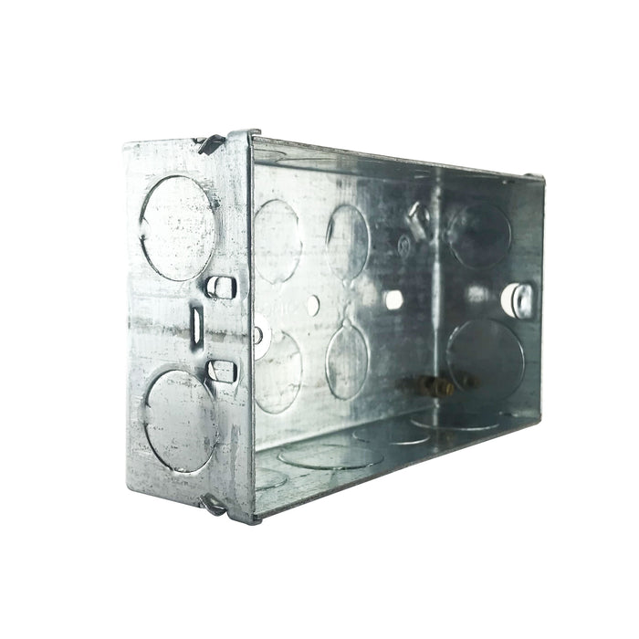 Twin Galvanised Metal Switch Box