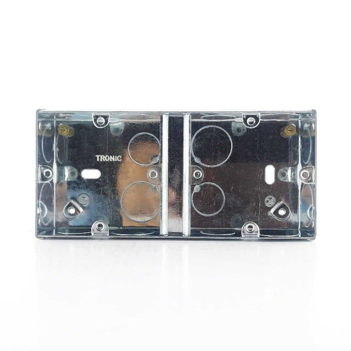 Single Galvanised Iron Electrical 2 Way Switch Box - Tronic Kenya 