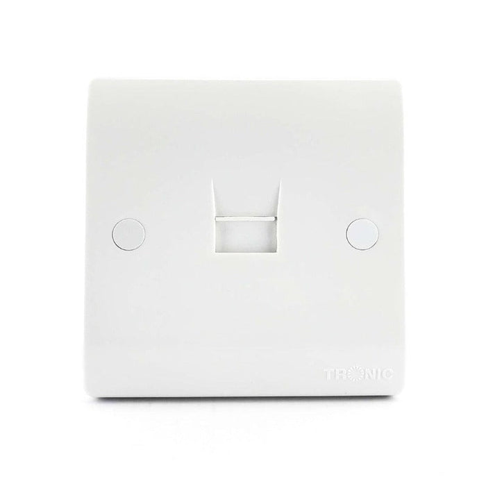 1 Gang Telephone Socket White