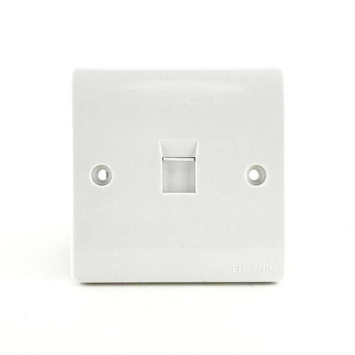 1 Gang Telephone Socket White