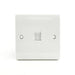 1 Gang Telephone Socket White
