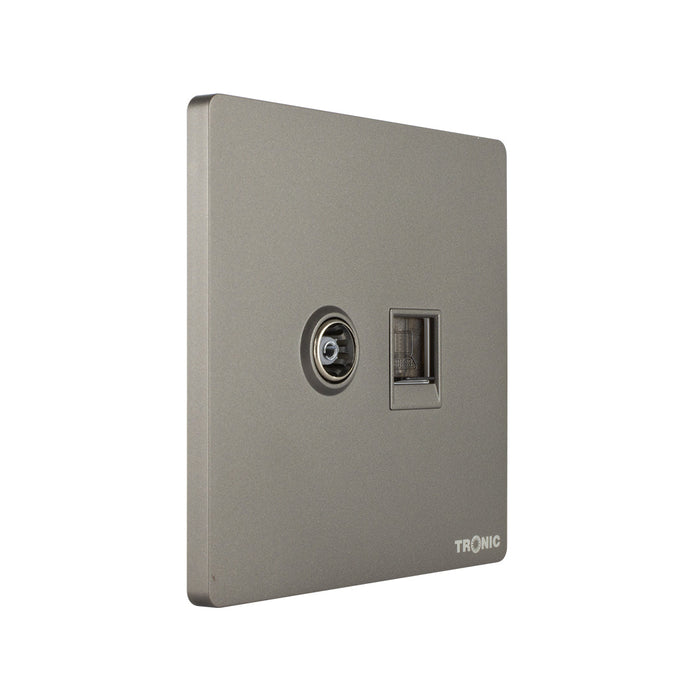 Grey - TV and Data Socket