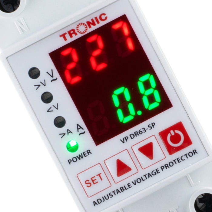 Adjustable Voltage Protector 63 Amps VP DR63-SP