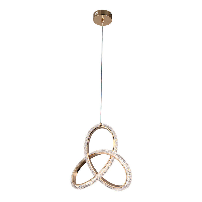 Golden Crystal Knot Pendant Light – 30W LED