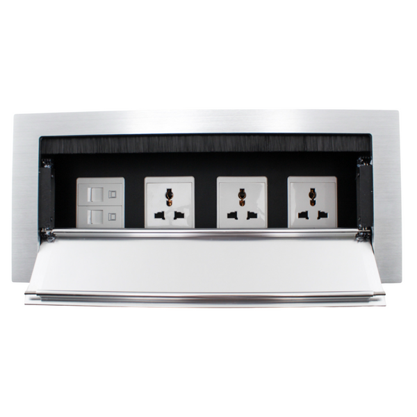 Touch light switch 1 compartment with cherry wood panel - BEP24 - floor  sockets, switches, sockets & accessories