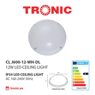 White Round LED Bulkhead 12 Watts - Tronic Tanzania