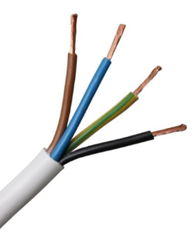Elettrocavi K Câble électrique FG7 FG16 FG7OR double gaine pour extérieur  3G 2,5, 3 x 2,5 mm² 3 pôles 50 m