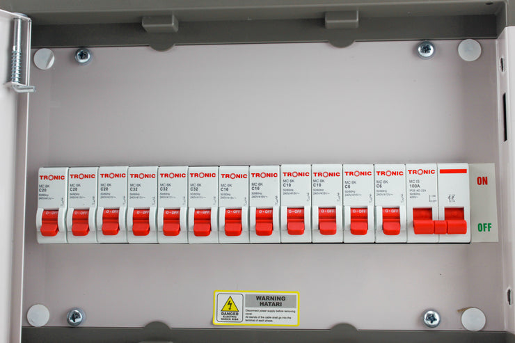 Consumer Unit 12 Ways Single Phase Complete With Isolator – Tronic Tanzania