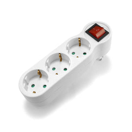 Power Strip With Switch 1-3 WAY EU Plug 2 Pin - Tronic Tanzania