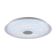 Patterned White Glass LED Changeable (3 Shades) Ceiling Light - Tronic Tanzania