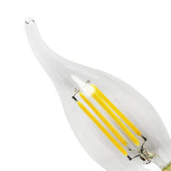 4 Watts Candle Tail Filament LED Warm White E14 (Small Screw) Bulb - Tronic Tanzania
