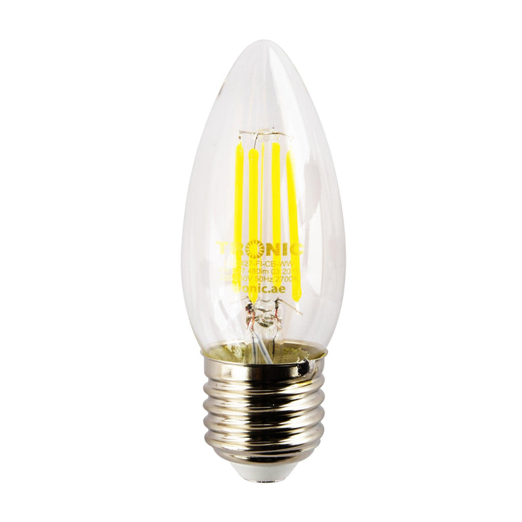 4 Watts Filament Candle LED E27 (Screw) Bulb - Tronic Tanzania
