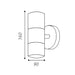 Up and Down Silver Cylindrical Wall Light - Tronic Tanzania