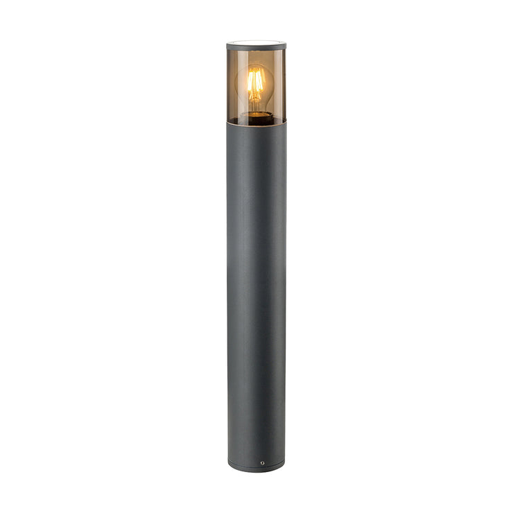 Round Black Bollard Light