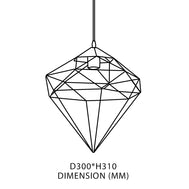 Black Diamond Cage Pendant Lamp - Tronic Tanzania