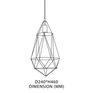 Black Diamond Cage Pendant Lamp - Tronic Tanzania