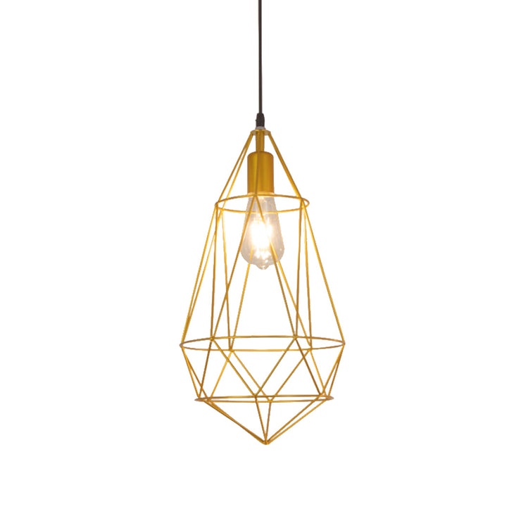 Gold Diamond Cage Pendant Lamp - Tronic Tanzania