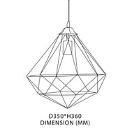 Diamond Cage Pendant Lamp - Tronic Tanzania