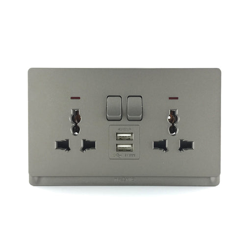 Universal Twin Socket with USB - Tronic Tanzania