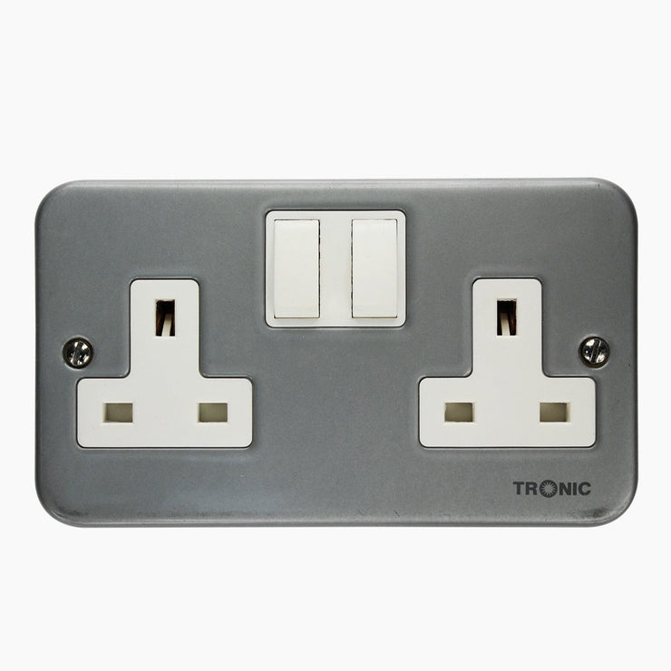 Twin Metal Clad Socket 13Amps - Tronic Tanzania