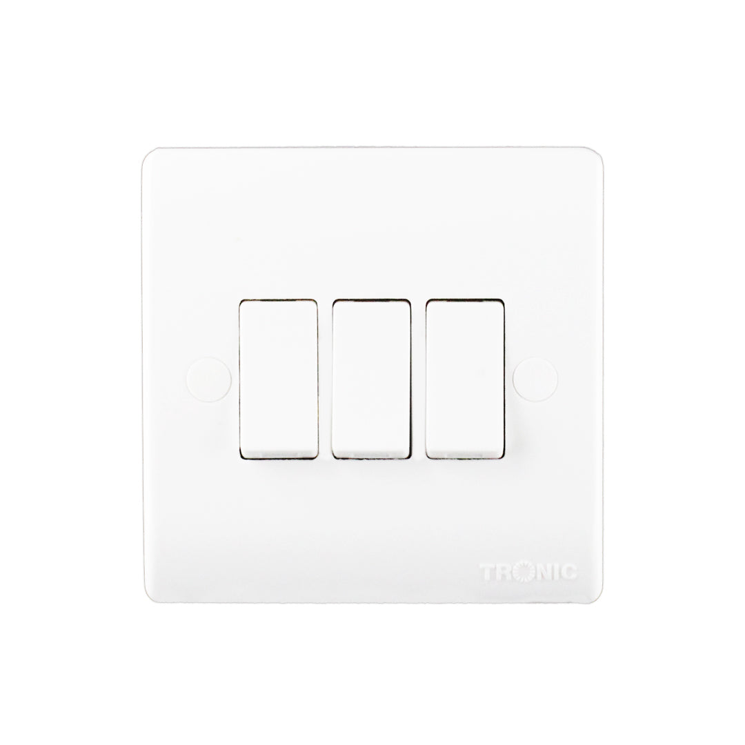 3 Gang 1 Way Switch Standard – Tronic Tanzania