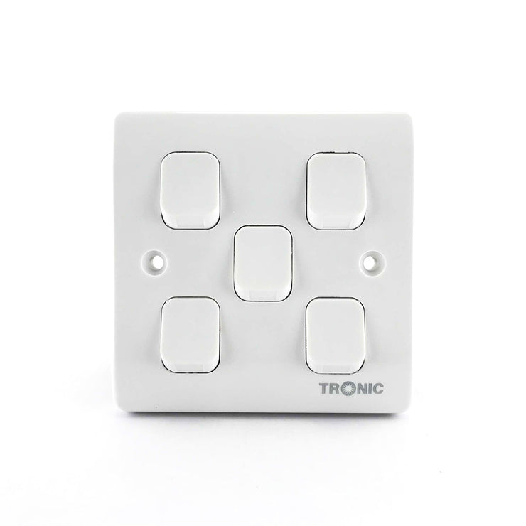 Tronic 5 Gang 2 Way Switch Standard - Tronic Tanzania