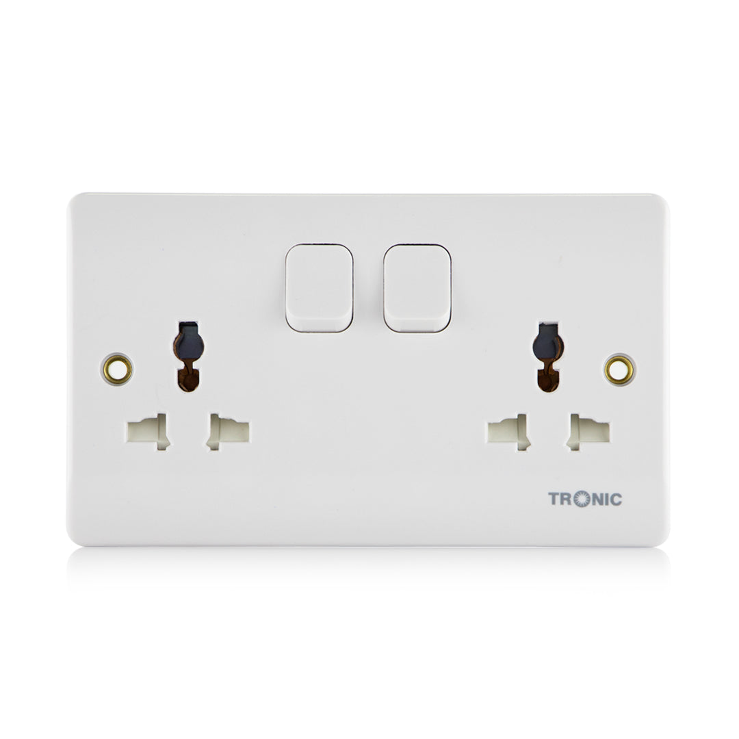 Twin Switch Socket Universal – Tronic Tanzania