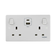 Twin Switch Socket with USB + Type C