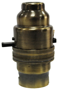 Brass Lamp Holder B22 (Pin)