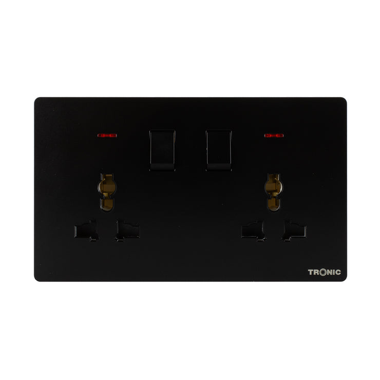 Universal Switch Socket Twin – Tronic Tanzania