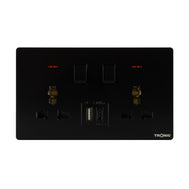 Universal Switch Socket Twin with USB + Type C